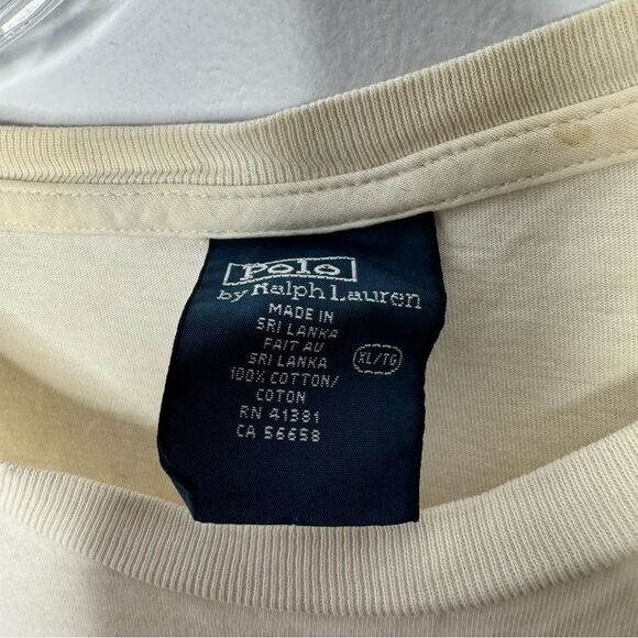 Vintage polo Ralph Lauren beat T-shirt single stitch all around size XL - Picture 6 of 6